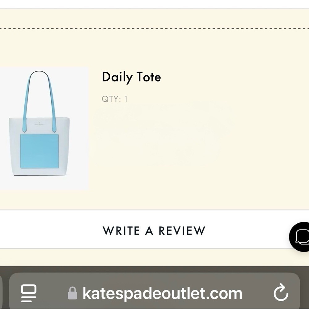 Kate Spade Blue Daily Tote Top Zipper Closure Front Slip Pocket Gently Used EUC - Picture 17 of 17